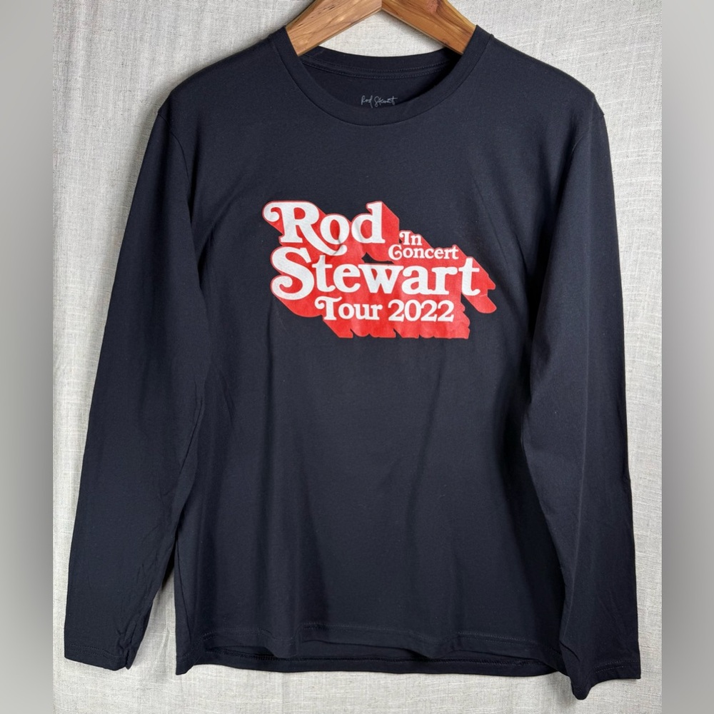 Rod Stewart Tour 2022 Long Sleeve Tee - Black/Red